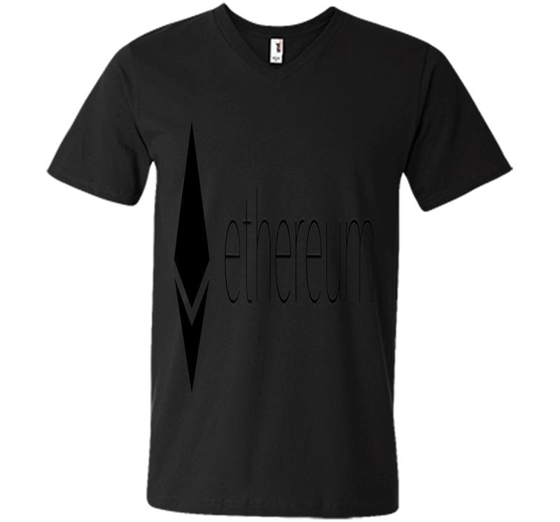 Official Ethereum Logo Cryptocurrency Bitcoin Token V-neck T-shirt