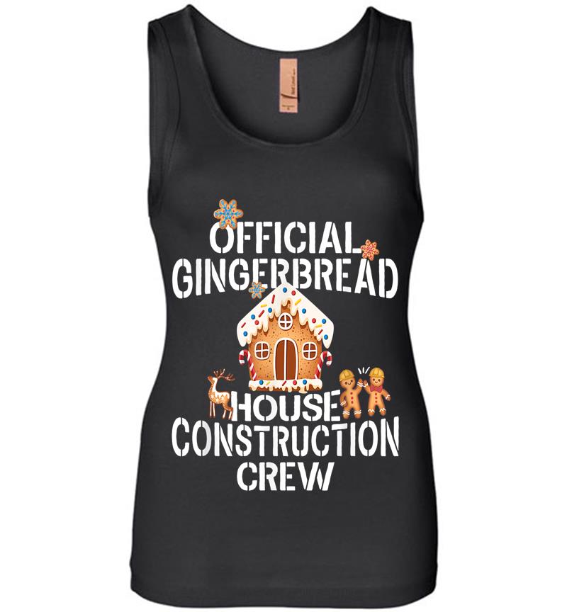 Official Gingerbread House Construction Crew Decorating Womens Jersey Tank Top