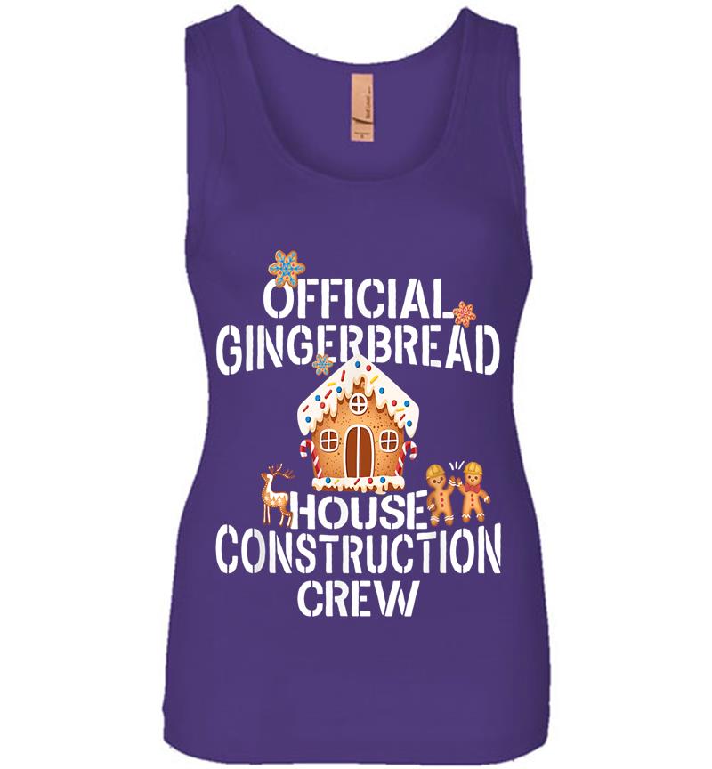 Inktee Store - Official Gingerbread House Construction Crew Decorating Womens Jersey Tank Top Image