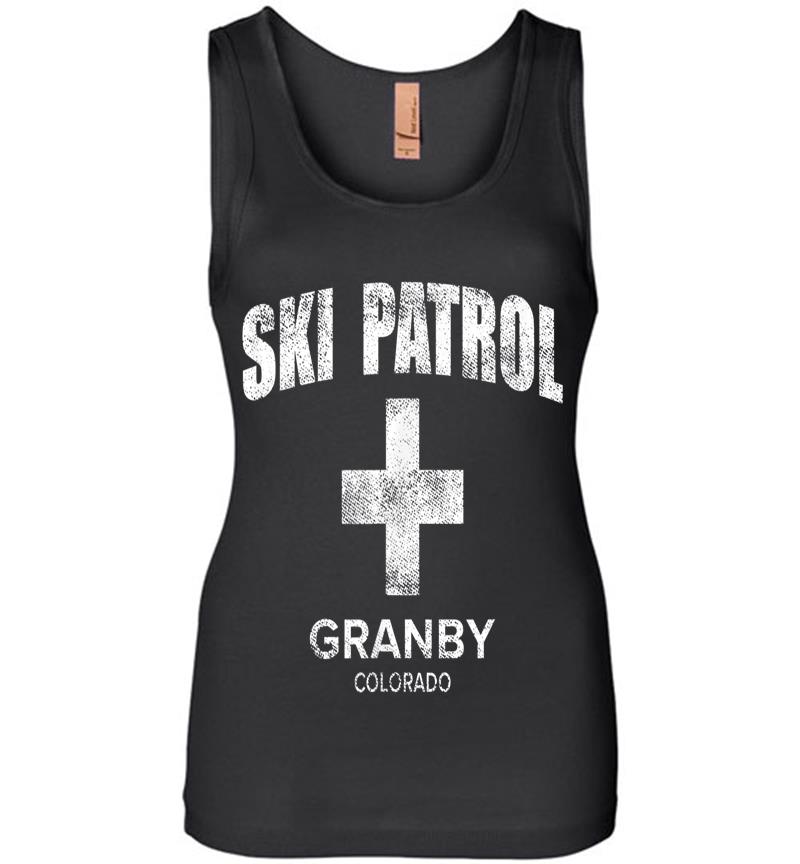 Official Granby Colorado Vintage Style Ski Patrol Womens Jersey Tank Top