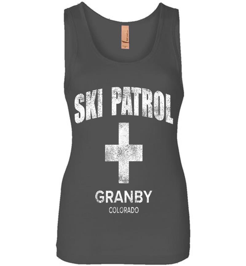Inktee Store - Official Granby Colorado Vintage Style Ski Patrol Womens Jersey Tank Top Image