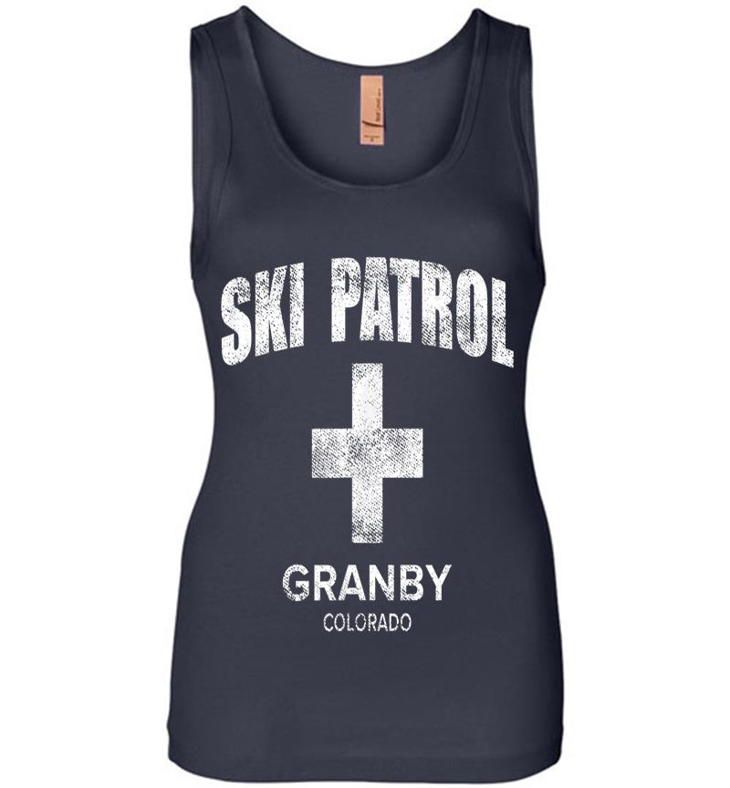 Inktee Store - Official Granby Colorado Vintage Style Ski Patrol Womens Jersey Tank Top Image