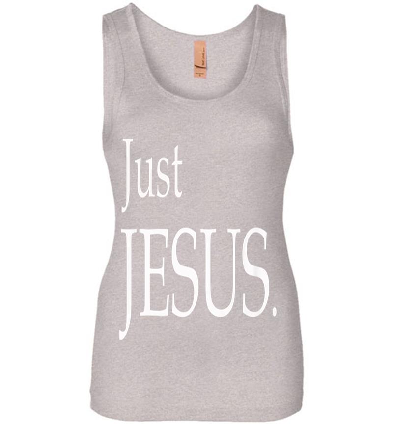 Inktee Store - Official Jesus - Just Jesus. Womens Jersey Tank Top Image