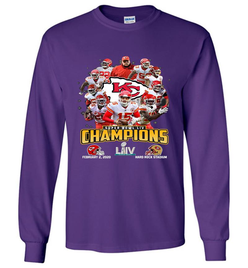 Inktee Store - Official Kansas City Chiefs Super Bowl Liv Champions Long Sleeve T-Shirt Image