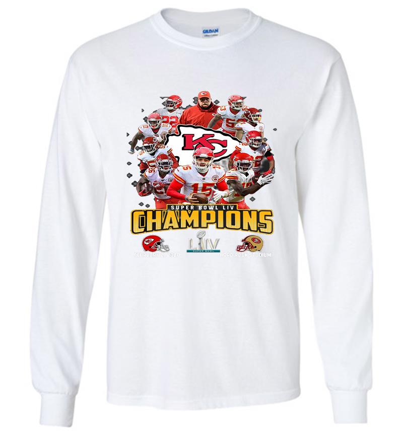 Inktee Store - Official Kansas City Chiefs Super Bowl Liv Champions Long Sleeve T-Shirt Image