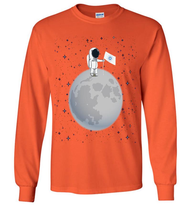 Inktee Store - Official Logo To The Moon Cardano For Hodl Long Sleeve T-Shirt Image
