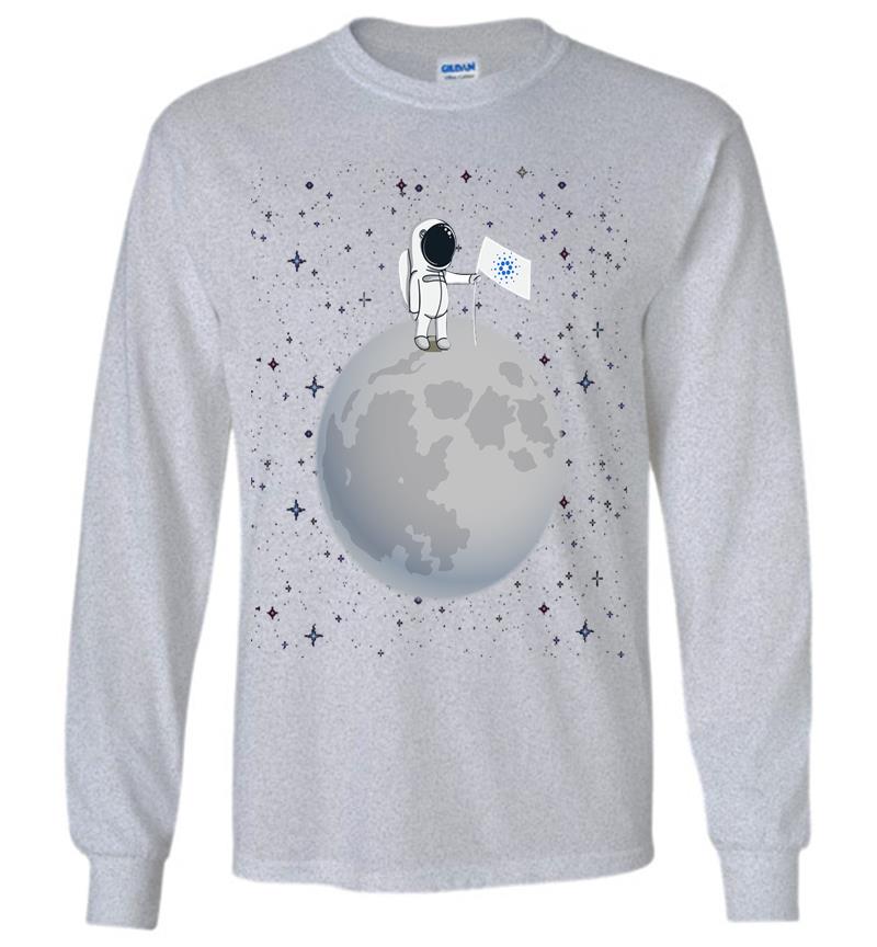 Inktee Store - Official Logo To The Moon Cardano For Hodl Long Sleeve T-Shirt Image