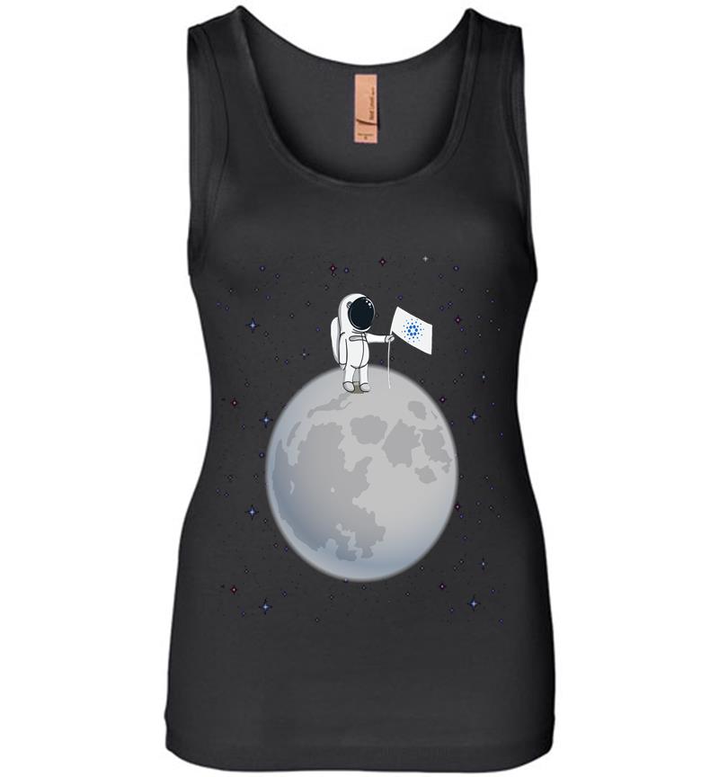 Official Logo To The Moon Cardano For Hodl Womens Jersey Tank Top