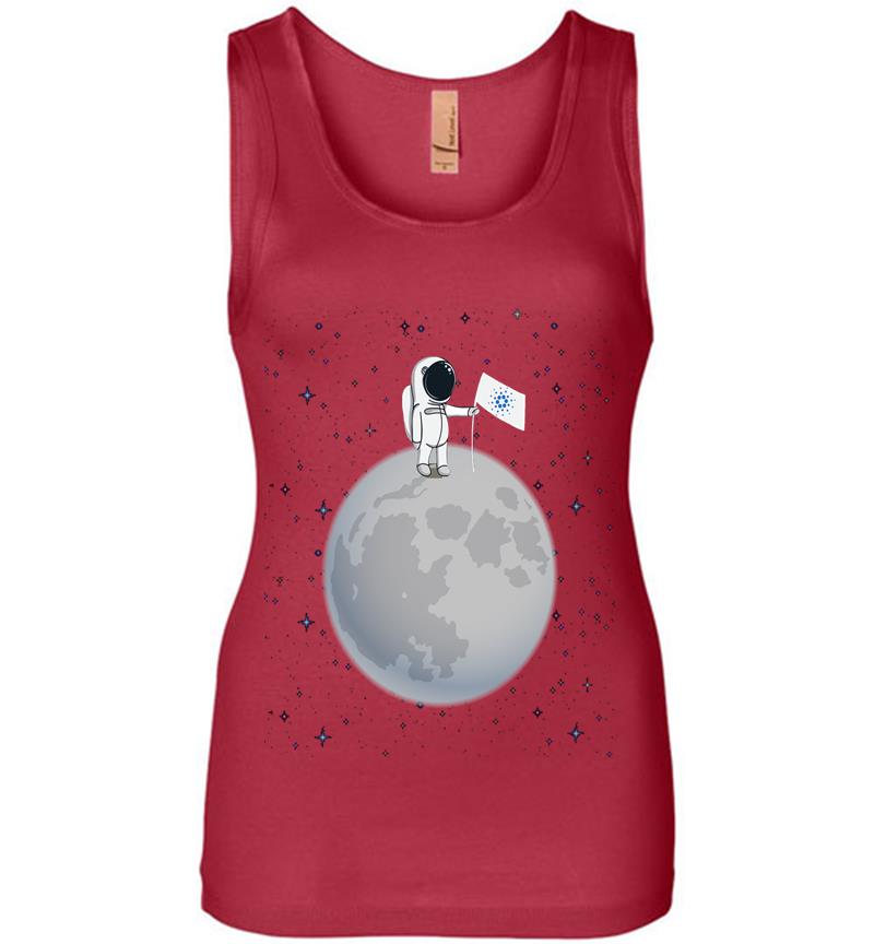 Inktee Store - Official Logo To The Moon Cardano For Hodl Womens Jersey Tank Top Image
