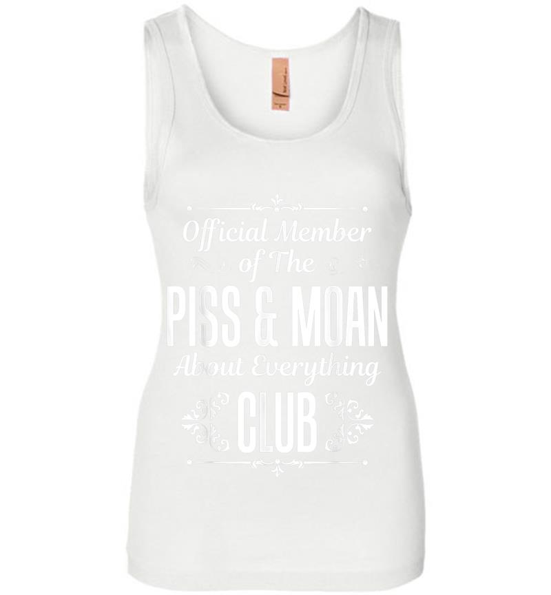 Inktee Store - Official Member Of The Piss And Moan Club Funny Womens Jersey Tank Top Image