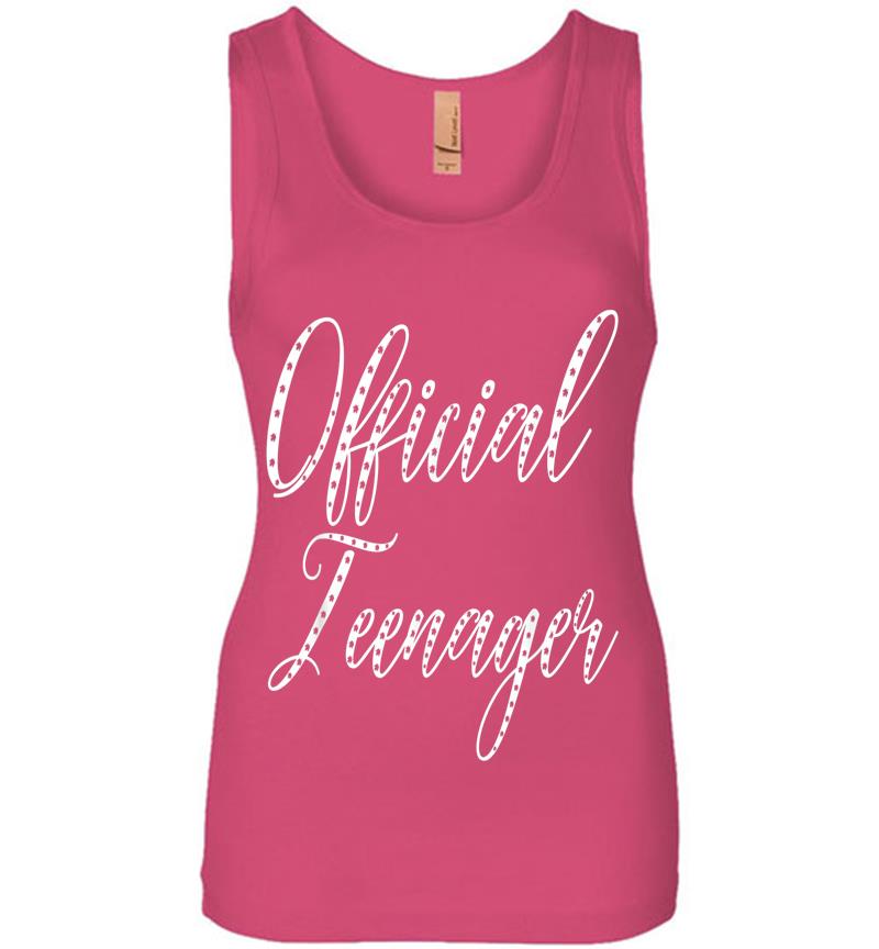 Inktee Store - Official Nager 13 Birth Script Font Birthday Womens Jersey Tank Top Image