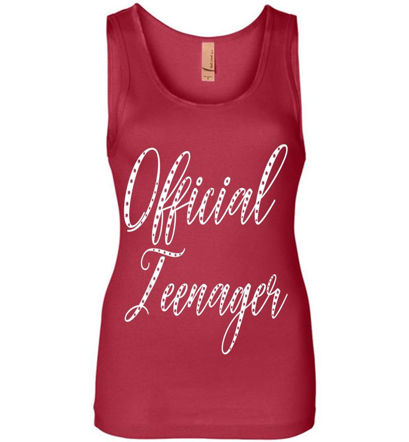 Inktee Store - Official Nager 13 Birth Script Font Birthday Womens Jersey Tank Top Image