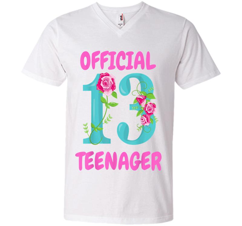 Inktee Store - Official Nager 13Th Birthday 13 Years Old Fan V-Neck T-Shirt Image