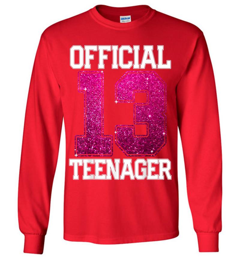 Inktee Store - Official Nager 13Th Birthday 2007 13 Years Girls Long Sleeve T-Shirt Image