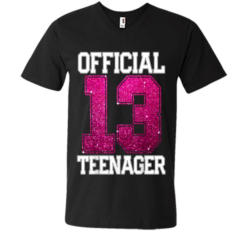 Official Nager 13th Birthday 2007 13 Years Girls V-neck T-shirt