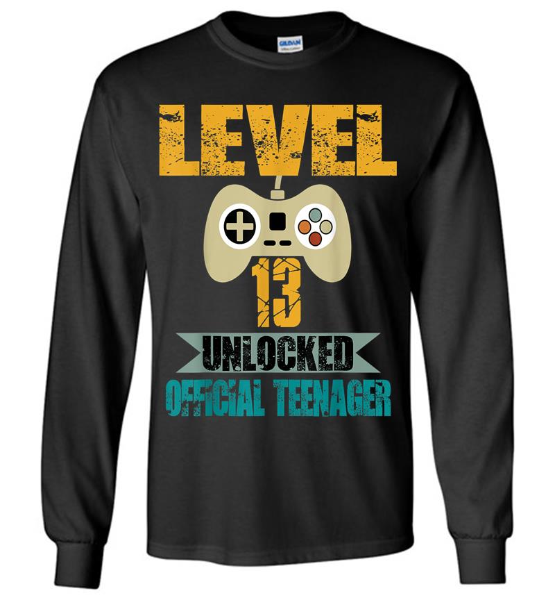 Official Nager 13th Birthday Level 13 Unlocked Long Sleeve T-shirt