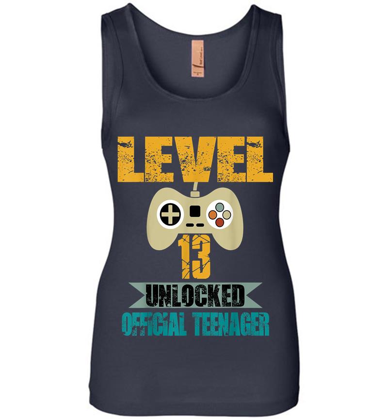 Inktee Store - Official Nager 13Th Birthday Level 13 Unlocked Womens Jersey Tank Top Image