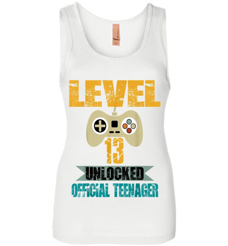 Inktee Store - Official Nager 13Th Birthday Level 13 Unlocked Womens Jersey Tank Top Image