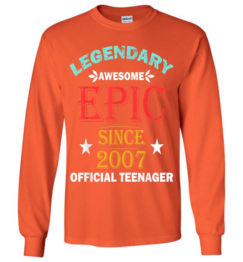 Inktee Store - Official Nager 13Th Birthday Vintage 13 Years Old Long Sleeve T-Shirt Image