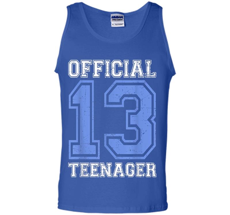 Inktee Store - Official Nager - Blue 13Th Birthday Boy Mens Tank Top Image