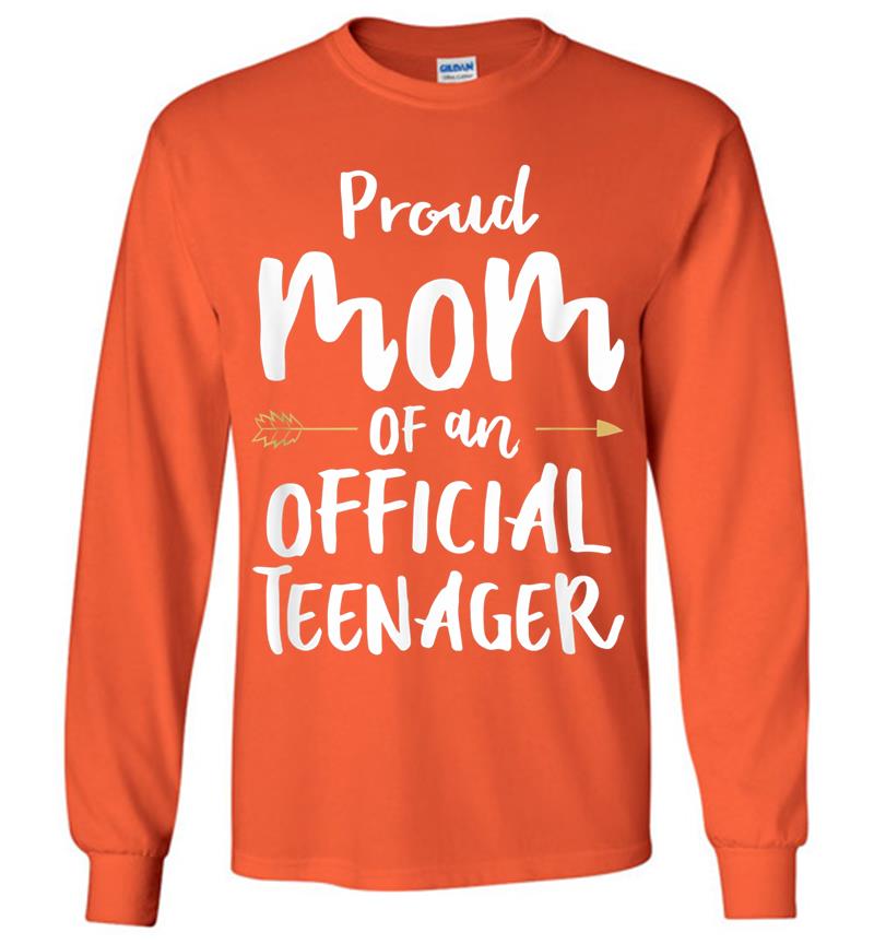 Inktee Store - Official Nager Mom 13Th Birthday Party Mom'S Outfit Long Sleeve T-Shirt Image