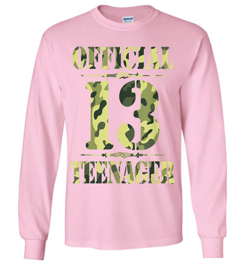 Inktee Store - Official Nager N 13Th Birthday Thirn Camo Hunting Long Sleeve T-Shirt Image