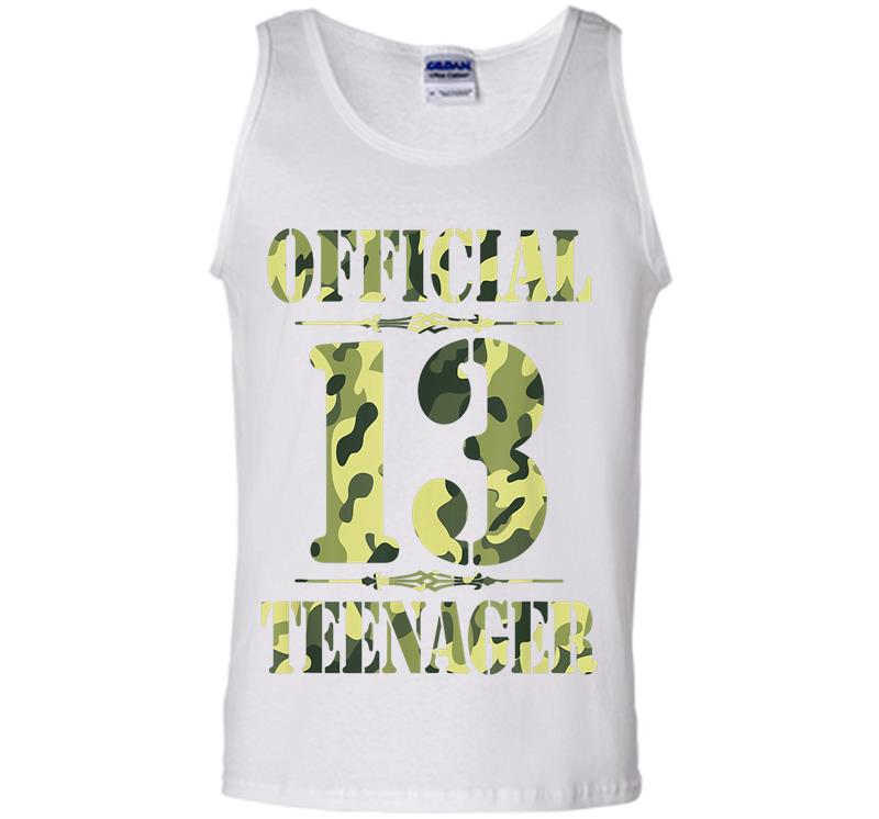 Inktee Store - Official Nager N 13Th Birthday Thirn Camo Hunting Mens Tank Top Image