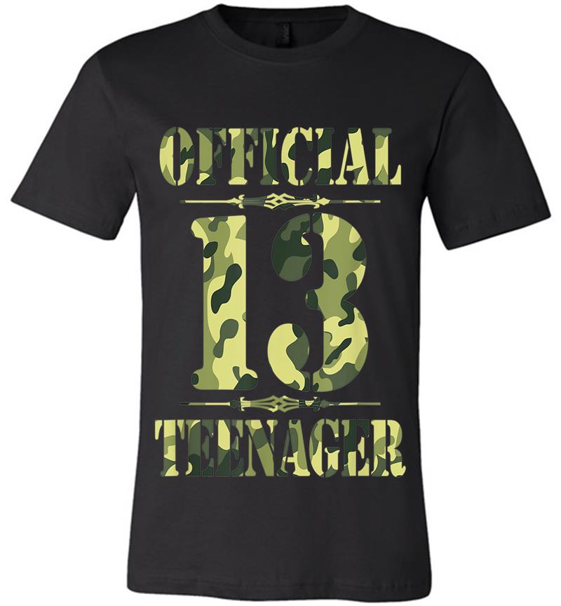 Inktee Store - Official Nager N 13Th Birthday Thirn Camo Hunting Premium T-Shirt Image