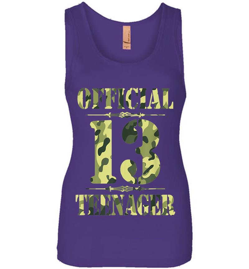 Inktee Store - Official Nager N 13Th Birthday Thirn Camo Hunting Womens Jersey Tank Top Image