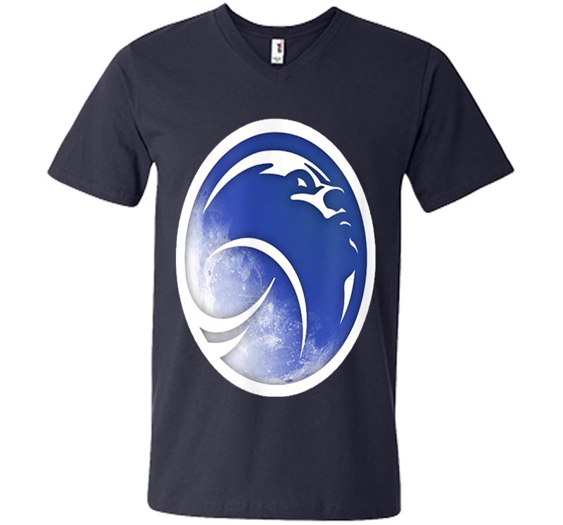 Inktee Store - Official Nasa Artemis Blue Woman On The Moon Logo V-Neck T-Shirt Image