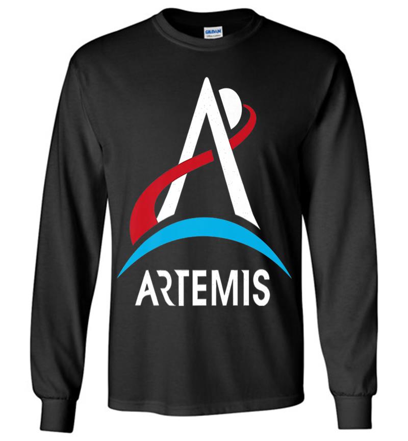 Official Nasa Artemis Program White Logo Premium Long Sleeve T-shirt