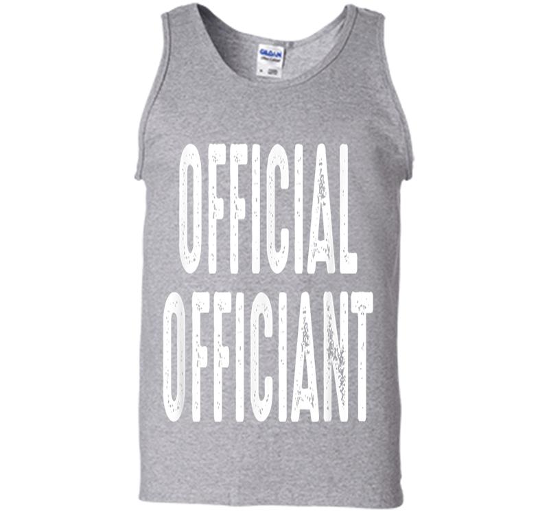 Inktee Store - Official Officiant - Wedding Officiant Pastor Wedding Mens Tank Top Image