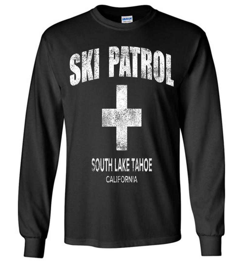 Official South Lake Tahoe California Vintage Style Ski Patro Premium Long Sleeve T-shirt