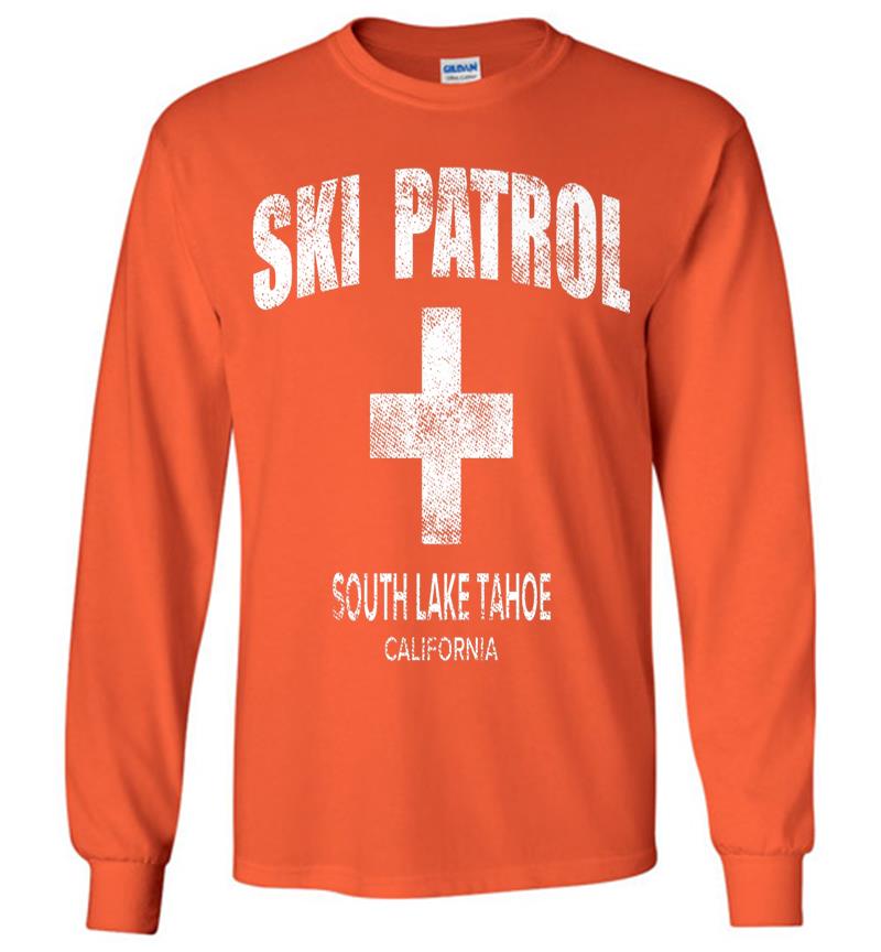 Inktee Store - Official South Lake Tahoe California Vintage Style Ski Patro Premium Long Sleeve T-Shirt Image