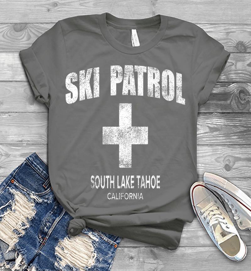Inktee Store - Official South Lake Tahoe California Vintage Style Ski Patro Premium Mens T-Shirt Image