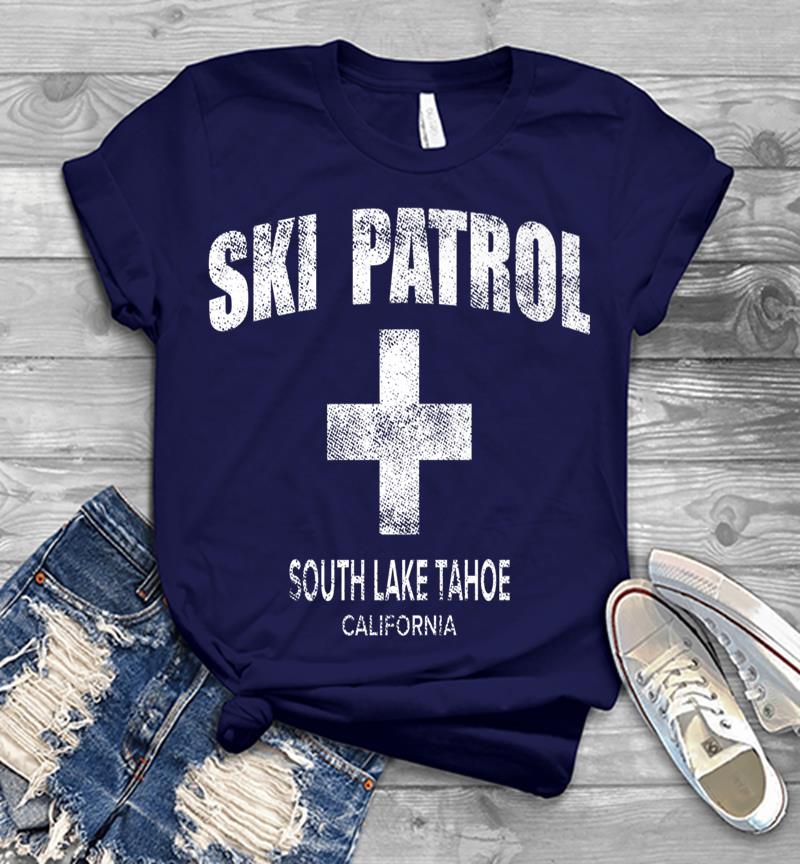 Inktee Store - Official South Lake Tahoe California Vintage Style Ski Patro Premium Mens T-Shirt Image