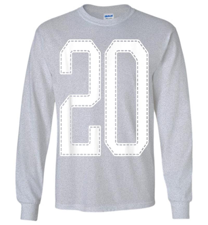 Inktee Store - Official Team League #20 Jersey Number 20 Sports Jersey Long Sleeve T-Shirt Image