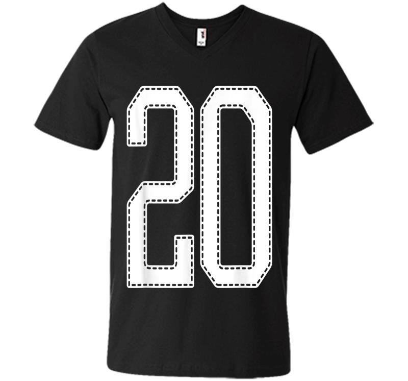 Official Team League #20 Jersey Number 20 Sports Jersey V-neck T-shirt