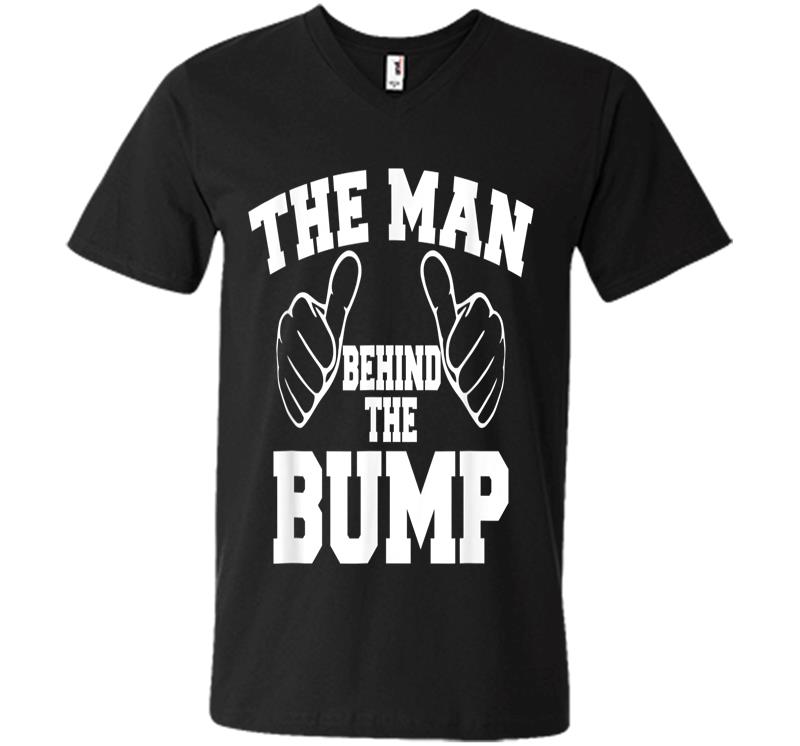 Official The Man Behind The Bump V-Neck T-Shirt