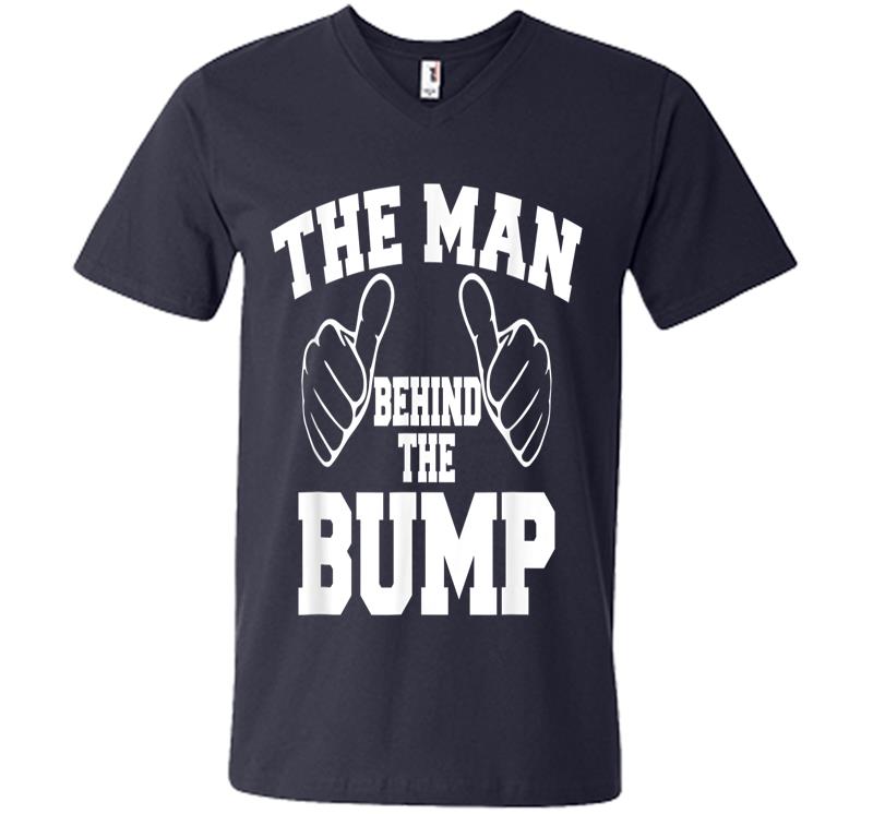 Inktee Store - Official The Man Behind The Bump V-Neck T-Shirt Image