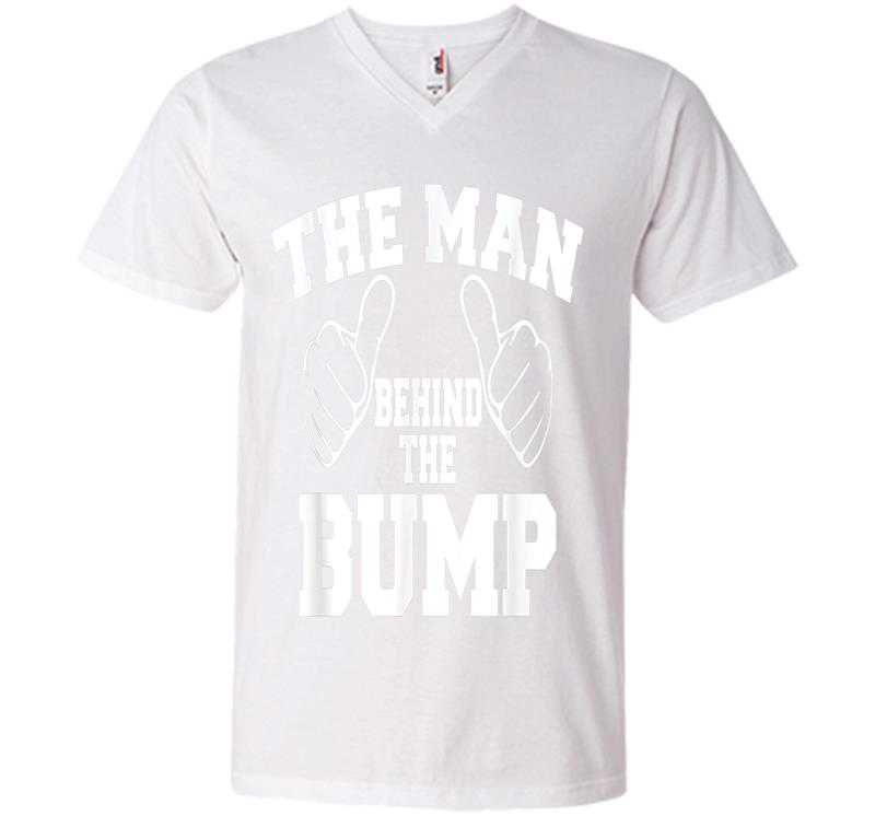 Inktee Store - Official The Man Behind The Bump V-Neck T-Shirt Image
