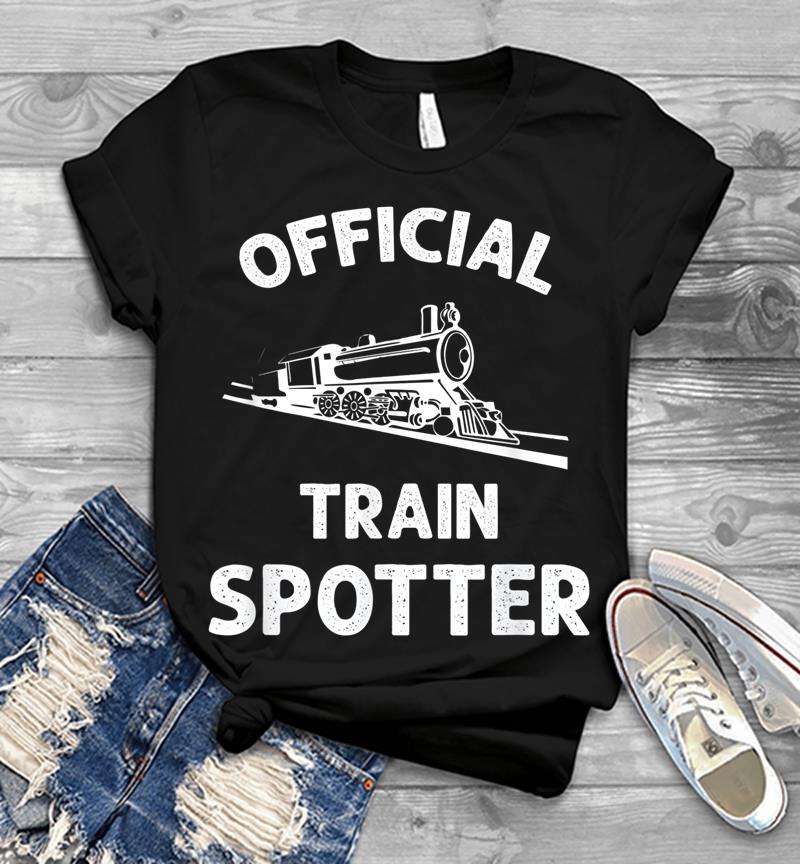 Official Train Spotter Trainspotting Railway Buff Mens T-shirt