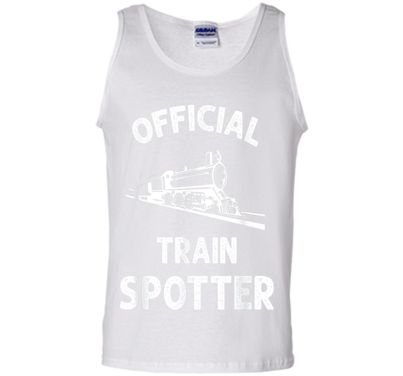 Inktee Store - Official Train Spotter Trainspotting Railway Buff Mens Tank Top Image