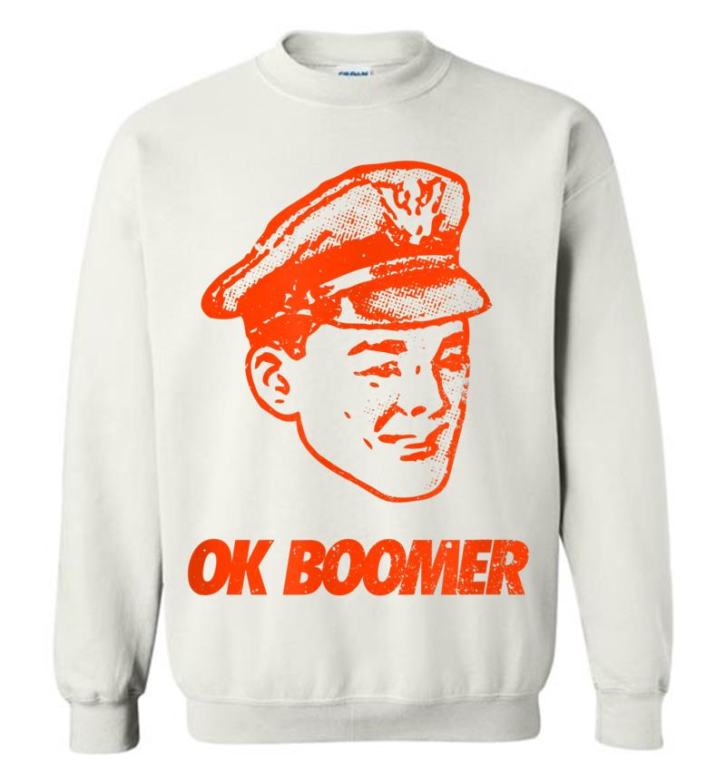 Inktee Store - Ok Boomer, Orange Grunge Police Funny Retro Vintage Sweatshirt Image