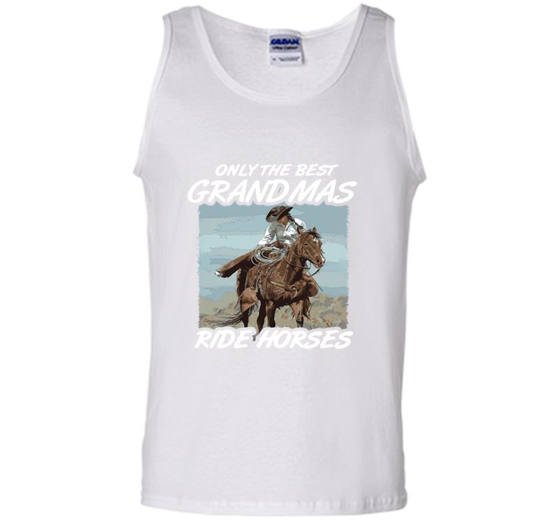 Inktee Store - Only The Best Grandmas Ride Horses Mens Tank Top Image