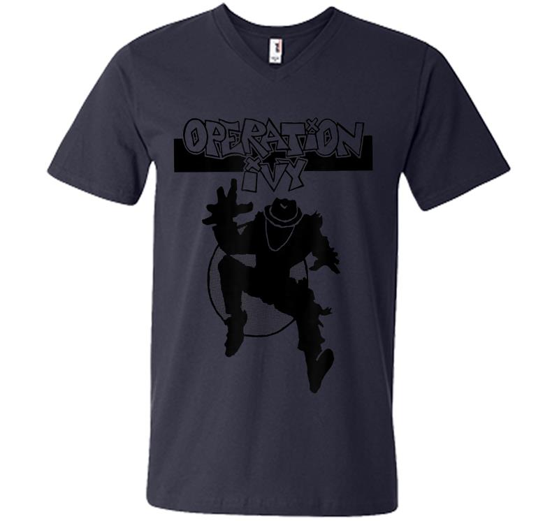 Inktee Store - Operation Ivy Ska Man Logo - Official Merch V-Neck T-Shirt Image
