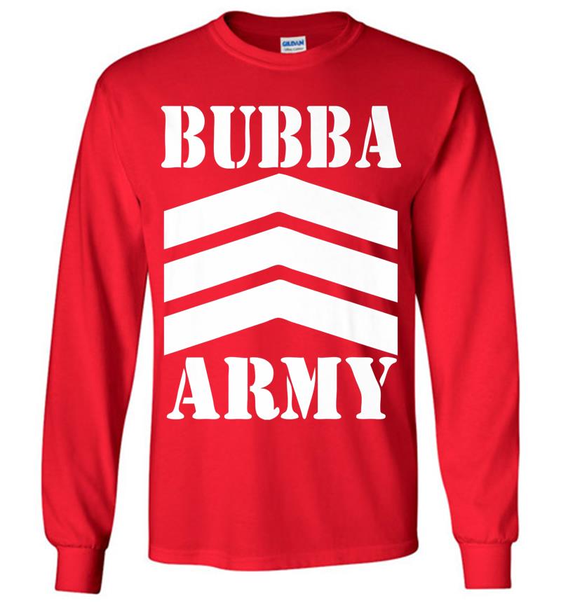 Inktee Store - Original Bubba Army Logo (Wht) - Official Bubba Army Design Premium Long Sleeve T-Shirt Image