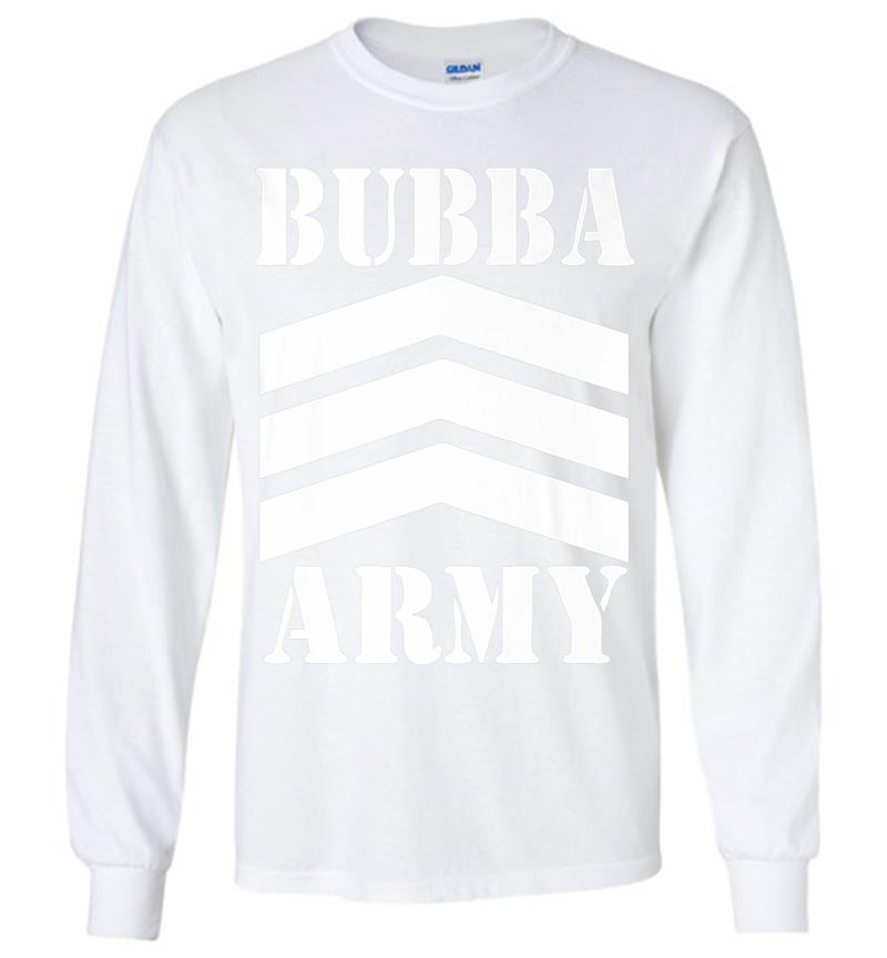 Inktee Store - Original Bubba Army Logo (Wht) - Official Bubba Army Design Premium Long Sleeve T-Shirt Image