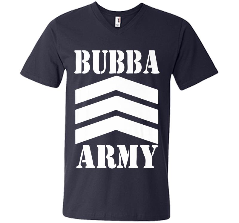 Inktee Store - Original Bubba Army Logo (Wht) - Official Bubba Army Design Premium V-Neck T-Shirt Image