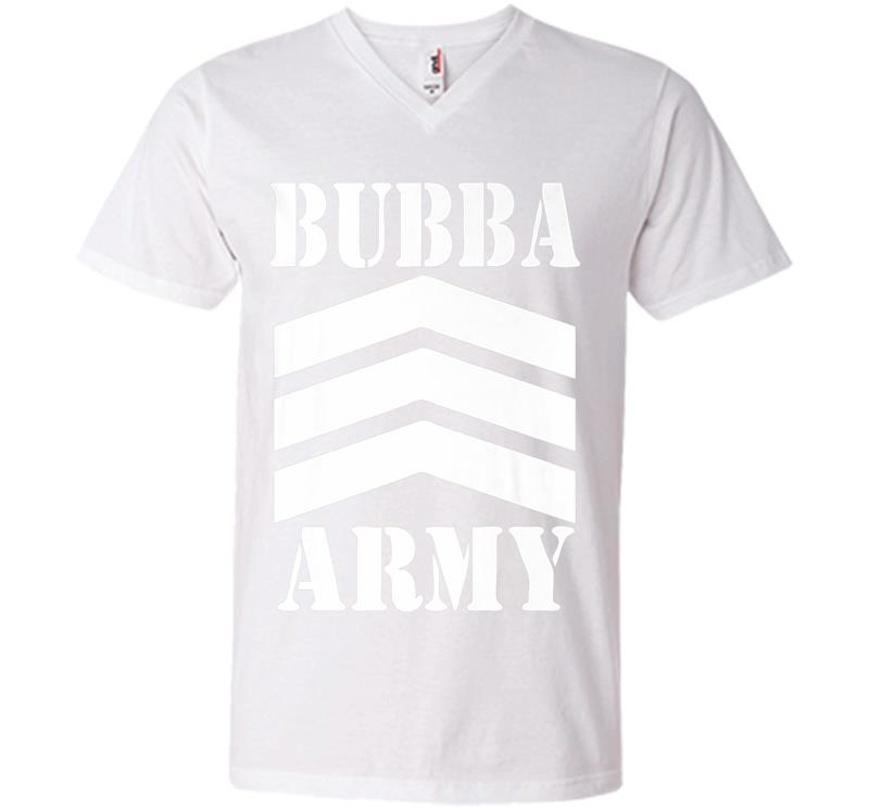 Inktee Store - Original Bubba Army Logo (Wht) - Official Bubba Army Design Premium V-Neck T-Shirt Image